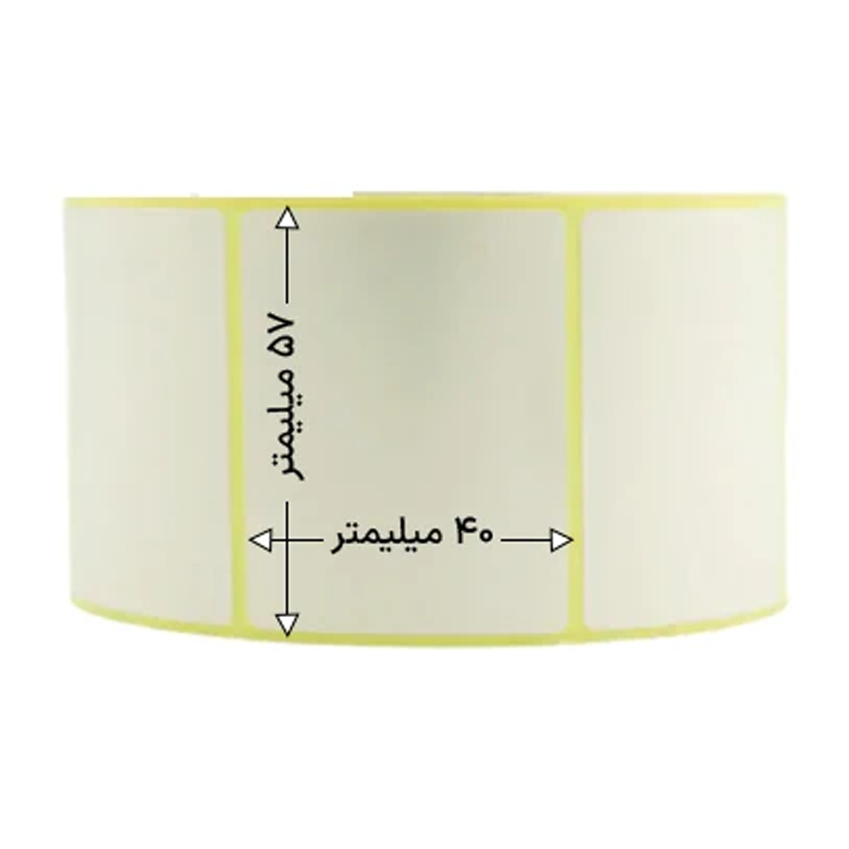 رول 750 تایی لیبل حرارتی تک ردیفه 57x40