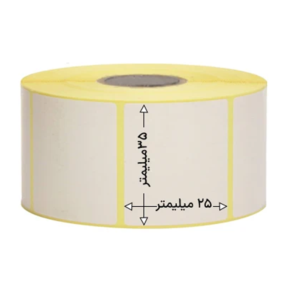 رول 2000 تایی لیبل حرارتی تک ردیفه 35x25 رول 2000 تایی لیبل حرارتی تک ردیفه 35x25