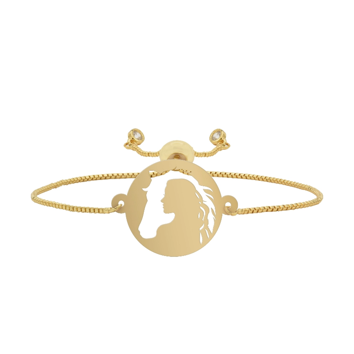 دستبند طلا زنانه شمیم گلد گالری مدل مینیمال دختر کد D15-40-150