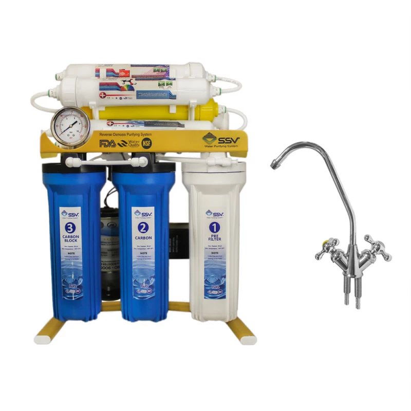 دستگاه تصفیه کننده آب اس اس وی مدل GoldenBlue 2W X800 به همراه شیر تصفیه آب-سفید