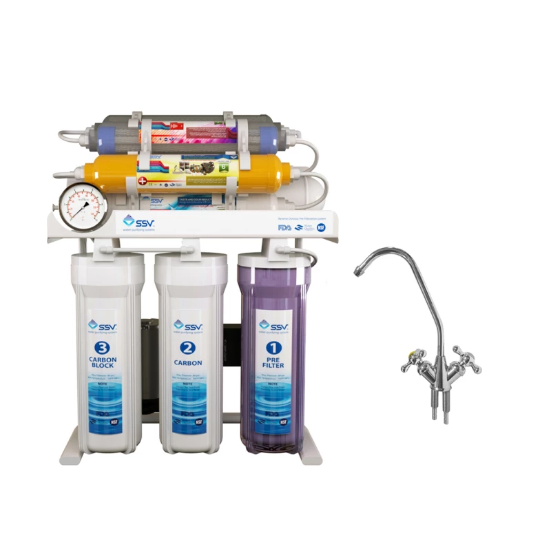 دستگاه تصفیه آب اس اس وی مدل MaxTec 2W X1000 به همراه شیر دوکاره-سفید