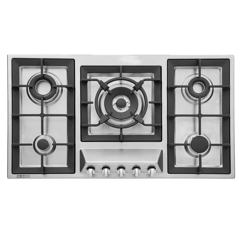 اجاق گاز صفحه‌ای 5 شعله استیل البرز مدل s-5910-استیل