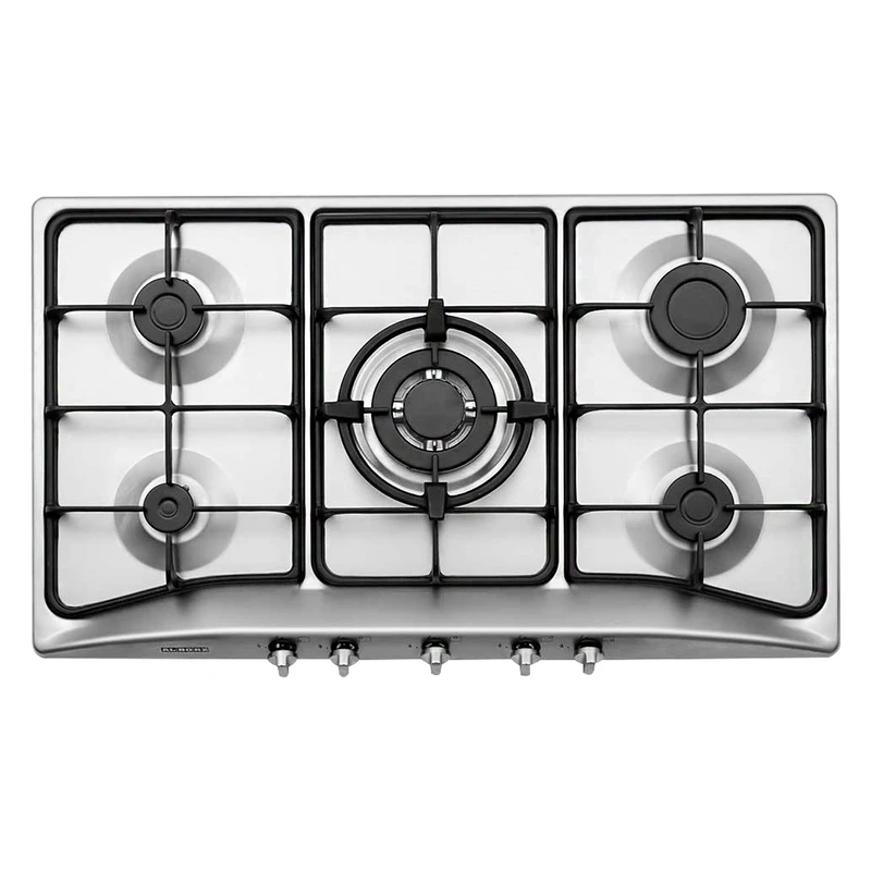 اجاق گاز صفحهای 5 شعله استیل البرز کد S5956-استیل اجاق گاز صفحهای 5 شعله استیل البرز کد S5956-استیل