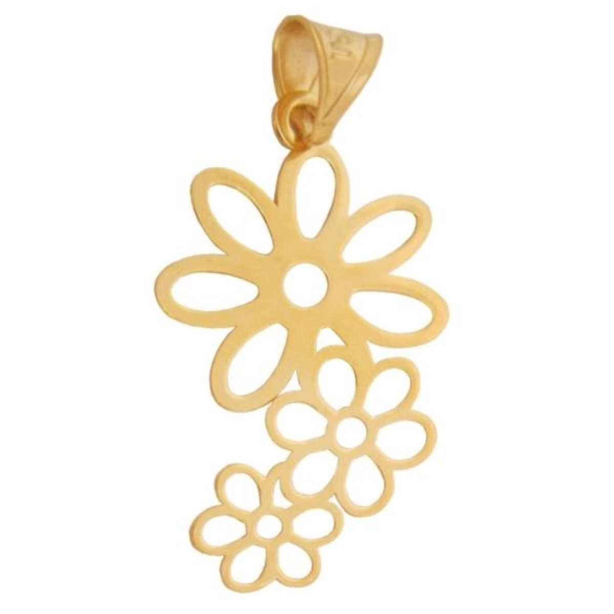 آویز طلا 18 عیار زنانه شمیم گلد گالری طرح گل مدل SG160-0.36