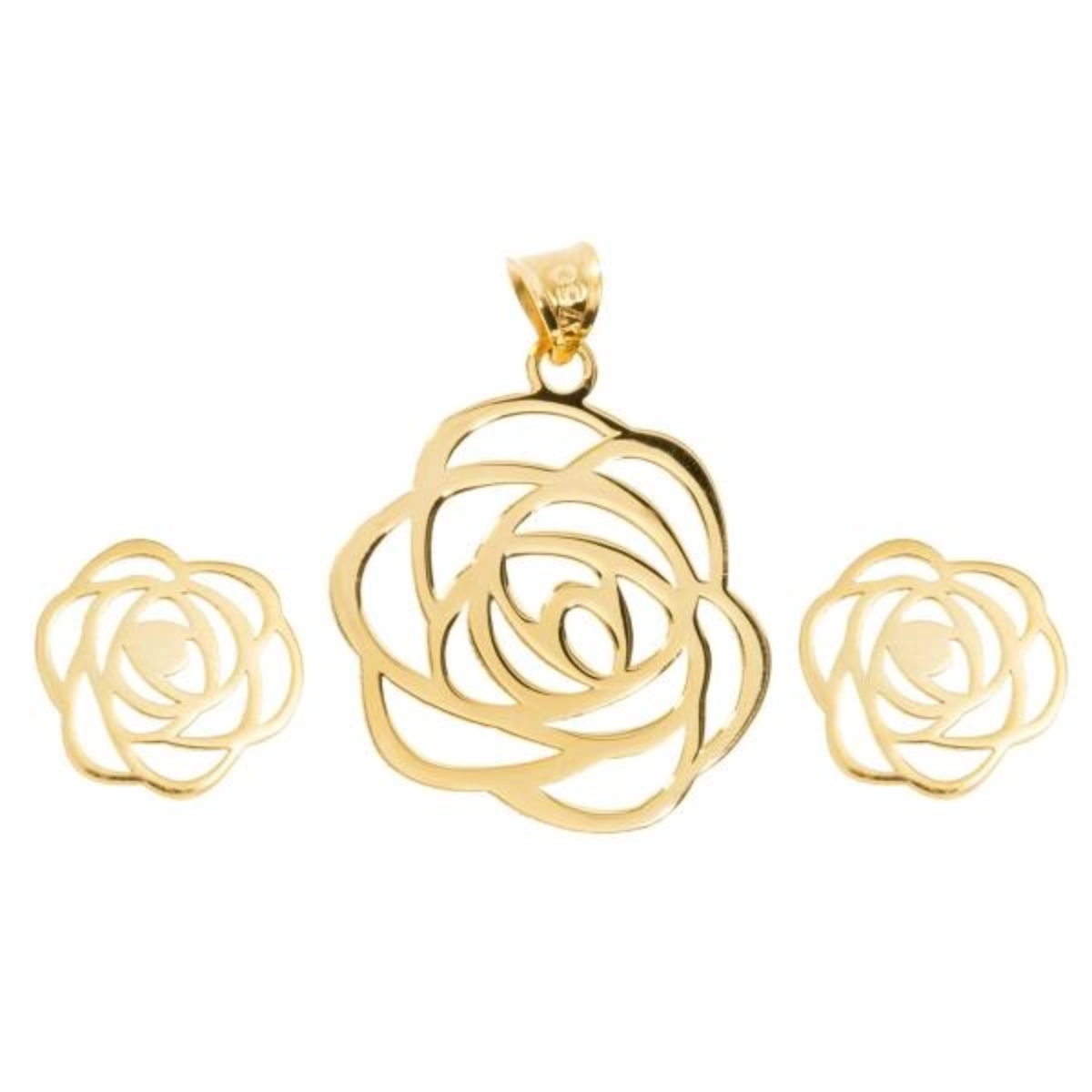 نیم ست طلا 18 عیار زنانه شمیم گلد گالری مدل SG57-0.58