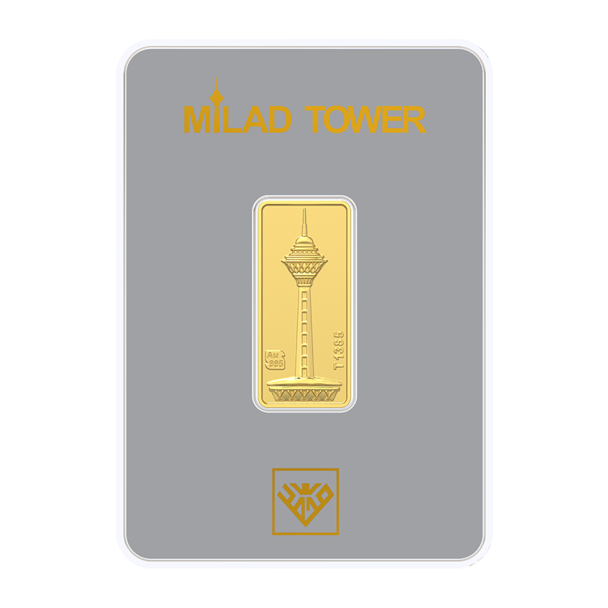 شمش طلا 700 سوتی 24 عیار طلای محمد مدل برج میلاد کد SM700-700