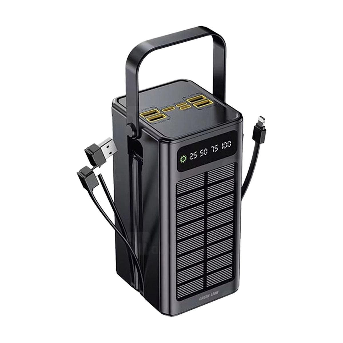 پاوربانک گرین لاین مدل Solar X GLPX50 GNSOL50PB60BK ظرفیت 60000 میلی آمپر ساعت-مشکی