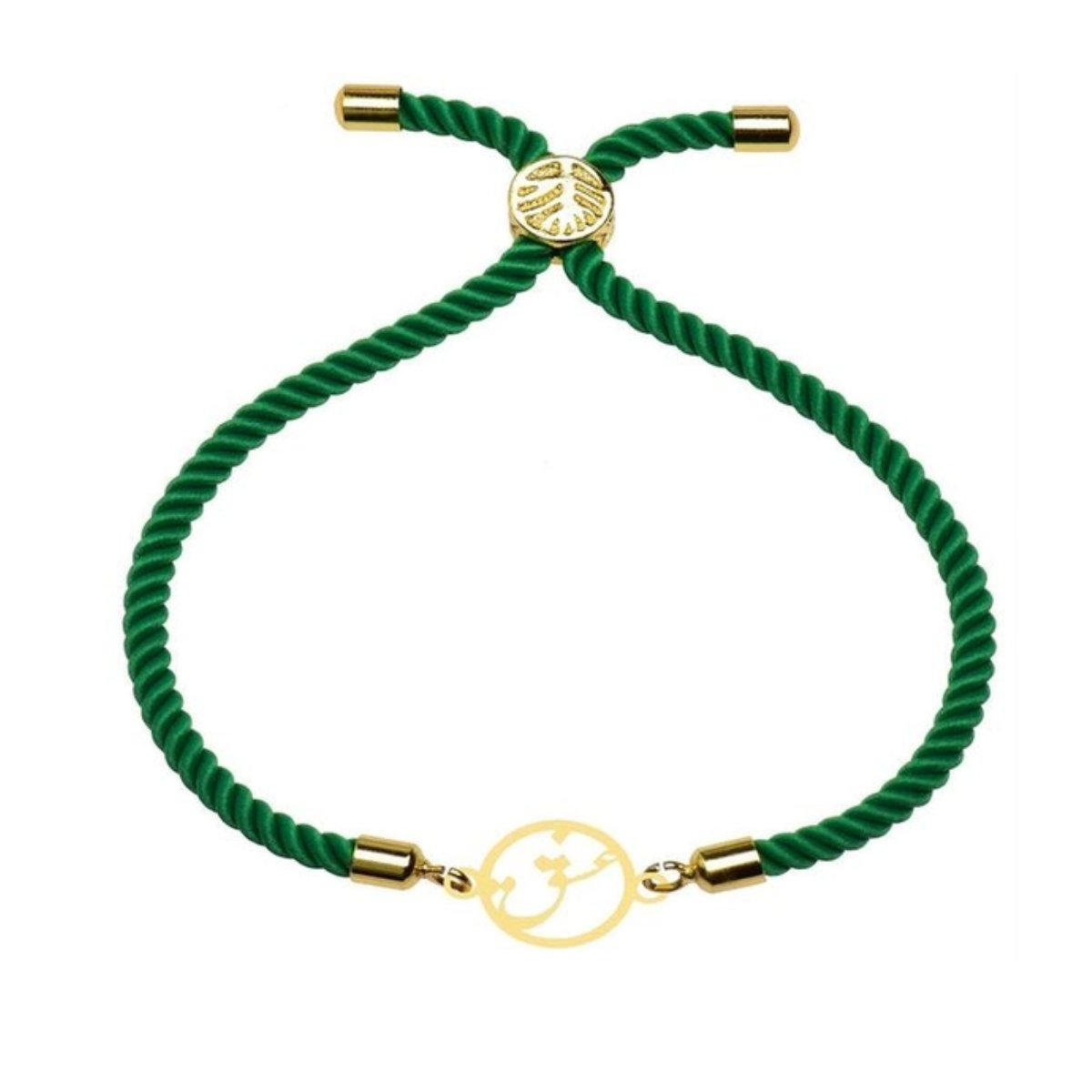 دستبند طلا 18 عیار دخترانه شمیم گلد گالری مدل عشق و قلب کد 642-0.27