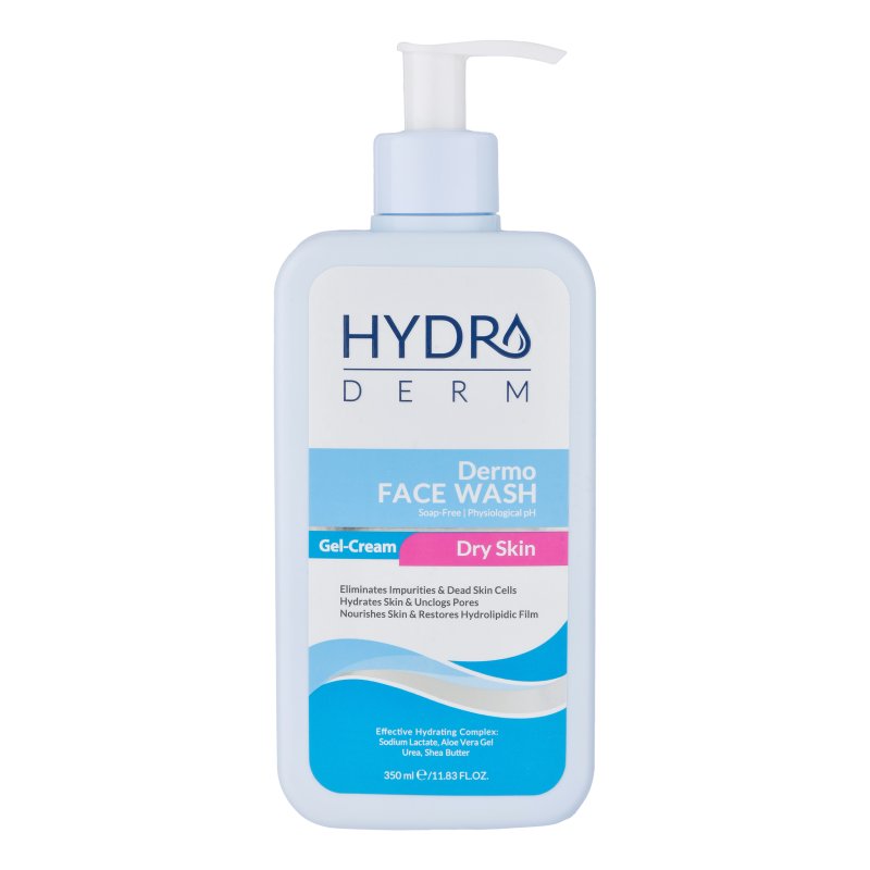 کرم ژل شست و شو صورت هیدرودرم مدل Dermo حجم 350 میلی لیتر-