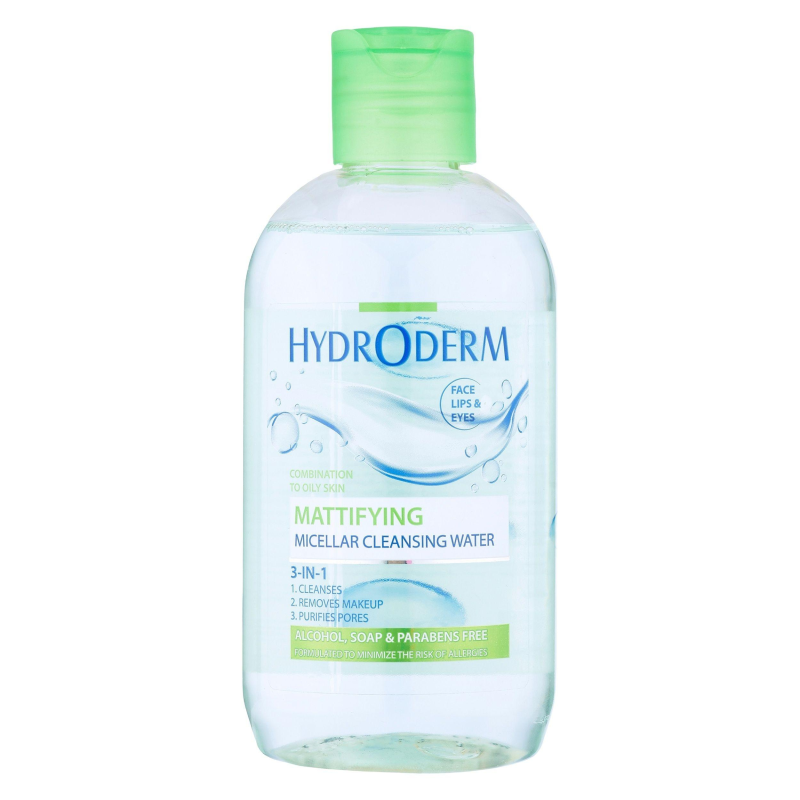 محلول پاک کننده آرایش صورت هیدرودرم مدل برگ مناسب پوست های حساس حجم 250 میلی لیتر-