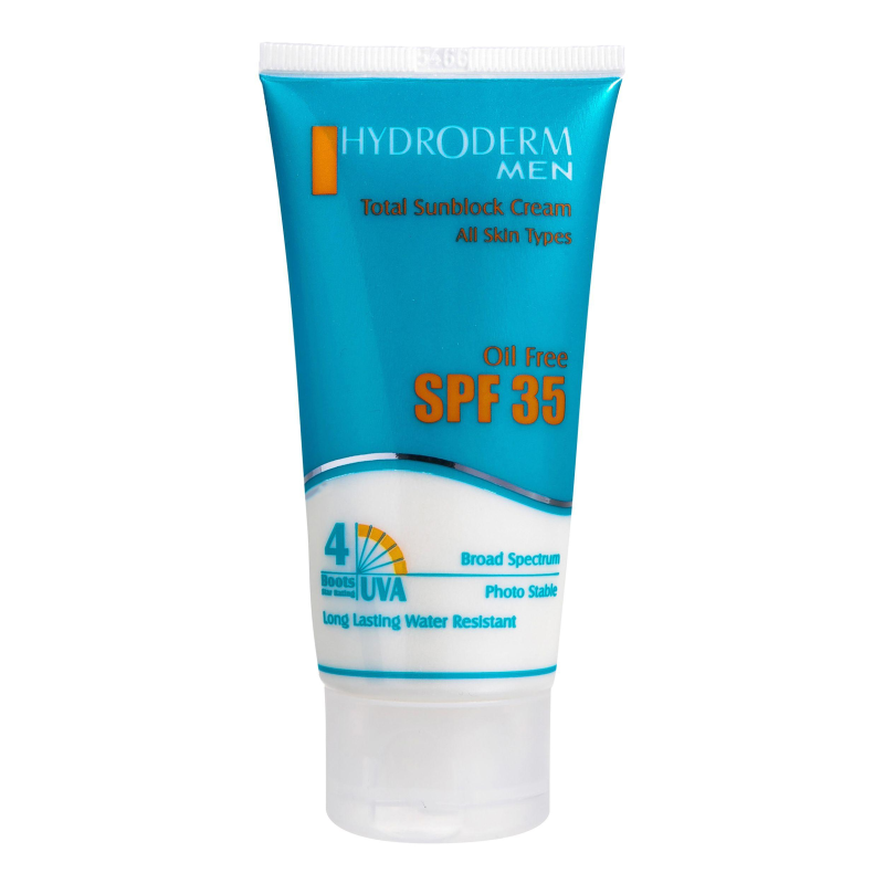 کرم ضد آفتاب فاقد چربی هیدرودرم مدل Men SPF35 وزن 50 گرم-
