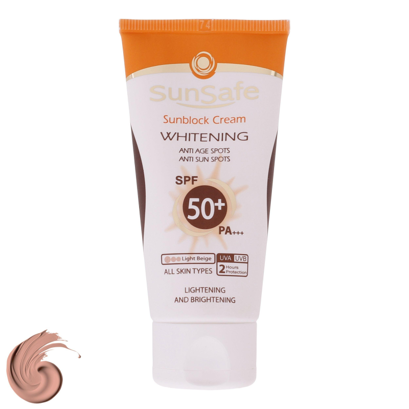 کرم ضد آفتاب رنگی سان سیف SPF 50 مدل 002 مناسب برای انواع پوست حجم 50 میلی لیتر-
