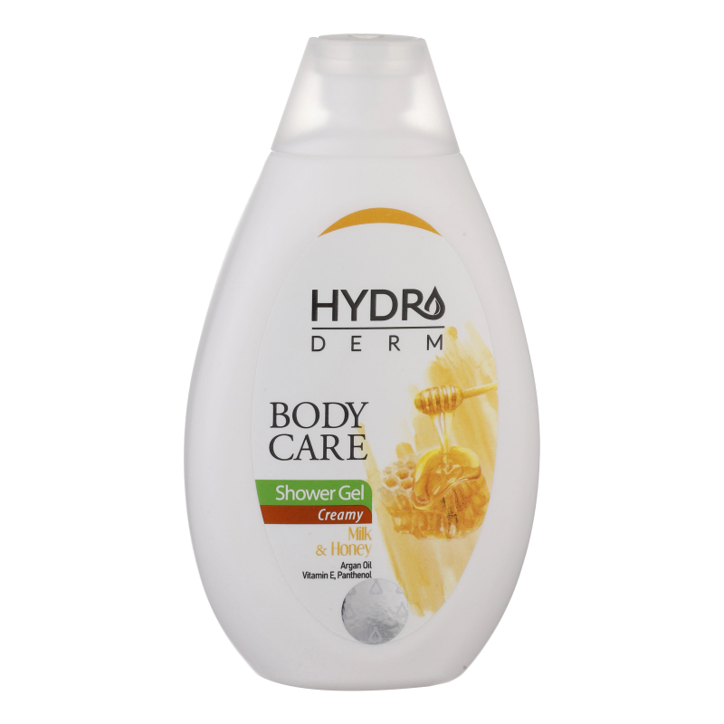 شامپو بدن کرمی هیدرودرم مدل Milk and Honey مناسب انواع پوست حجم 500 میلی لیتر-