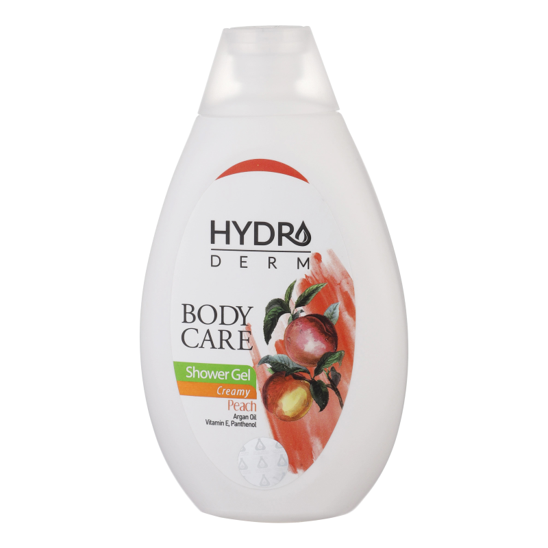 شامپو بدن کرمی هیدرودرم مدل Peach مناسب انواع پوست حجم 500 میلی لیتر-