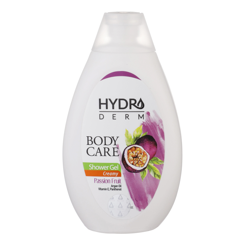 شامپو بدن کرمی هیدرودرم مدل Passion Fruit مناسب انواع پوست حجم 500 میلی لیتر-