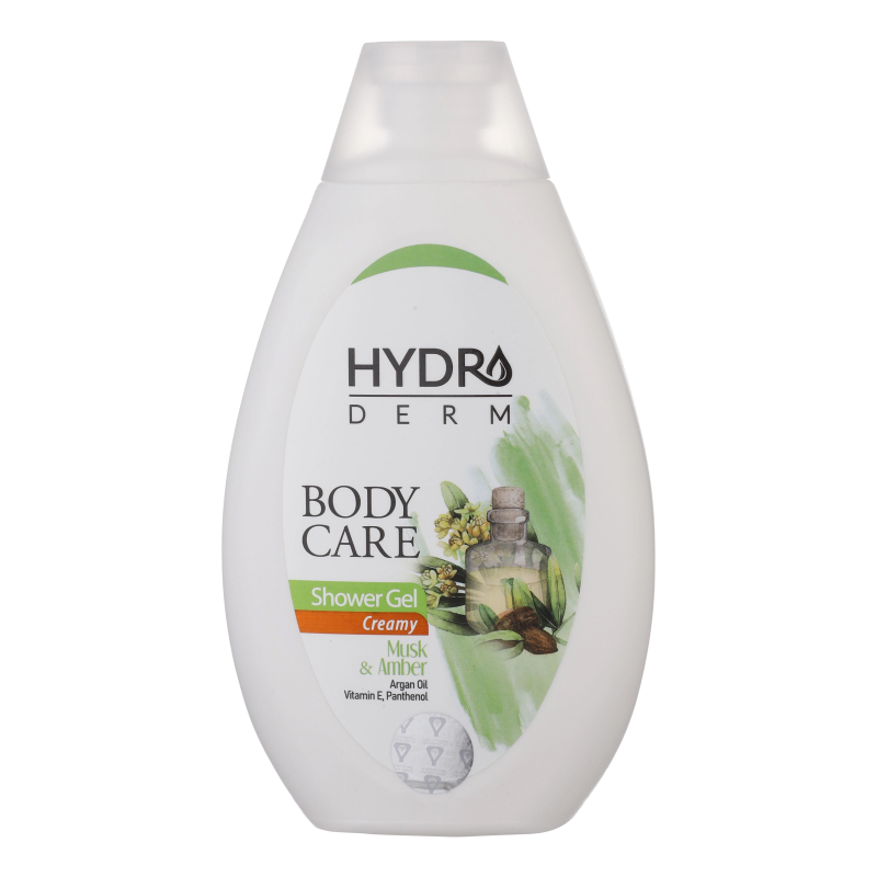شامپو بدن کرمی هیدرودرم مدل Musk and Amber مناسب انواع پوست حجم 500 میلی لیتر-