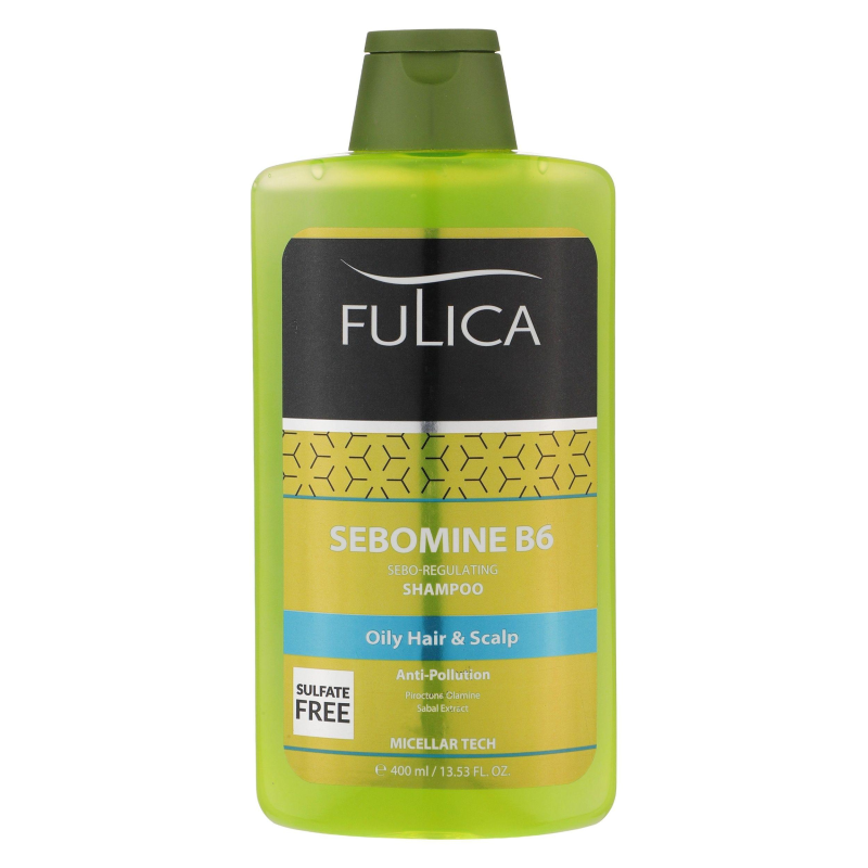 شامپو مو فولیکا مدل SEBOMINE B6 مناسب موهای چرب حجم 400 میلی لیتر-