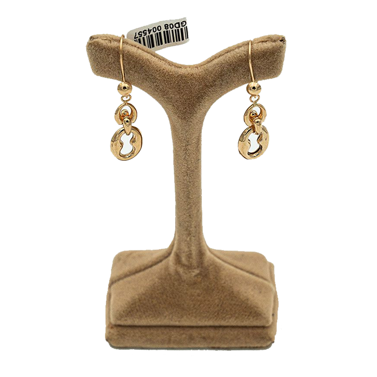 گوشواره طلا زنانه مدل هندسی کد 4557-3.56 گوشواره طلا زنانه مدل هندسی کد 4557-3.56