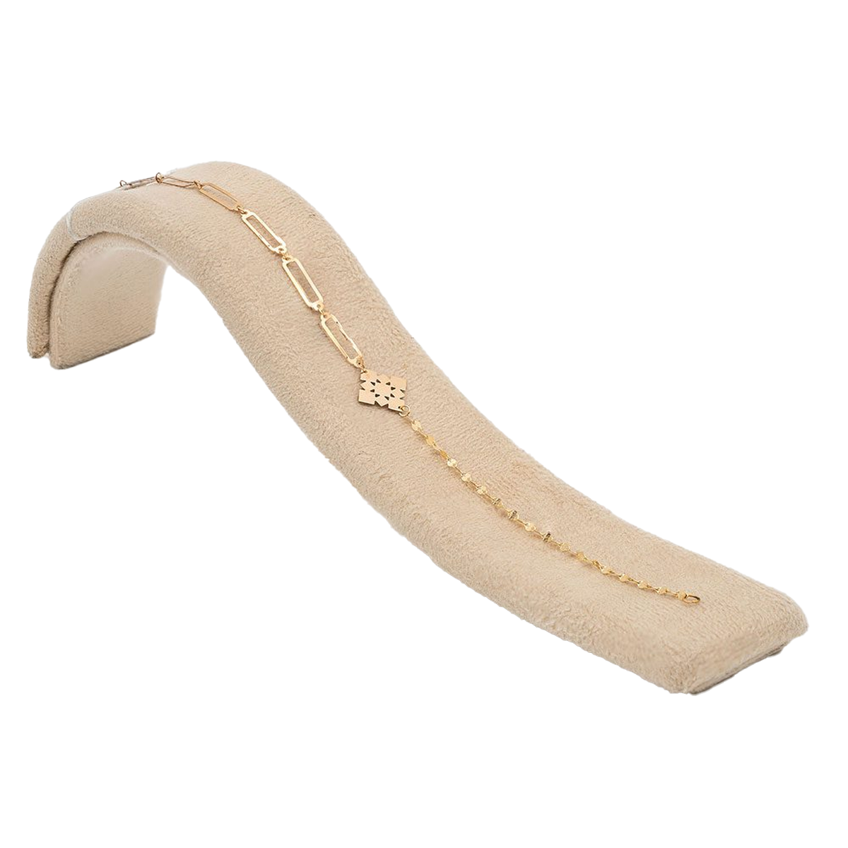 دستبند طلا زنانه گالری طلا عرفان مدل لیزری کد 4604-0.76