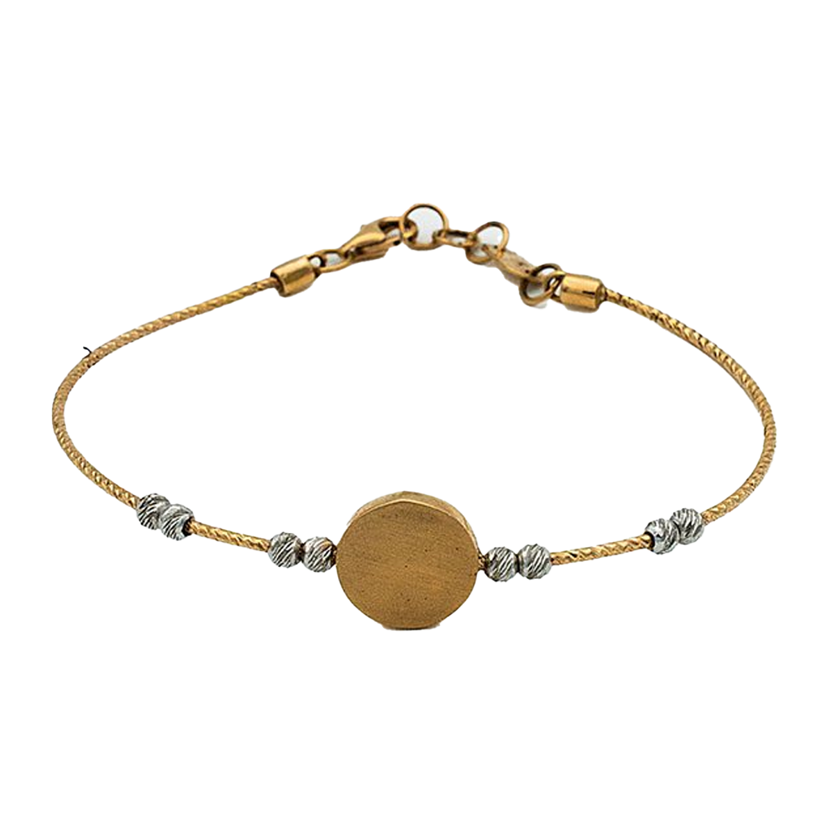 دستبند طلا زنانه گالری طلا عرفان مدل آلبرنادو پشت زنجیری کد 000263