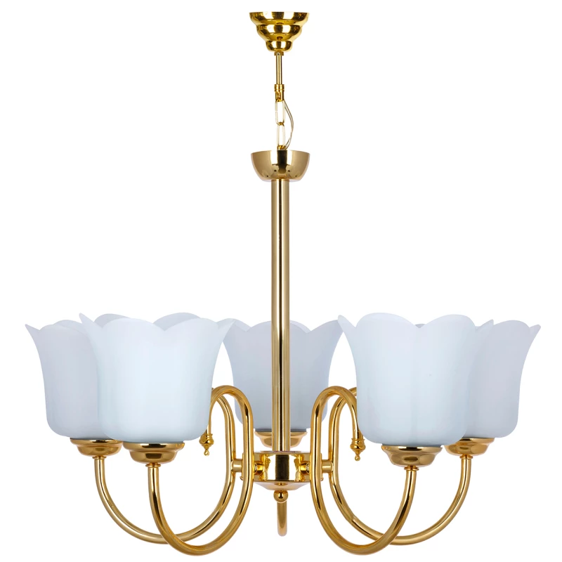 لوستر 5 شعله چشمه نور کد 856.5-طلایی