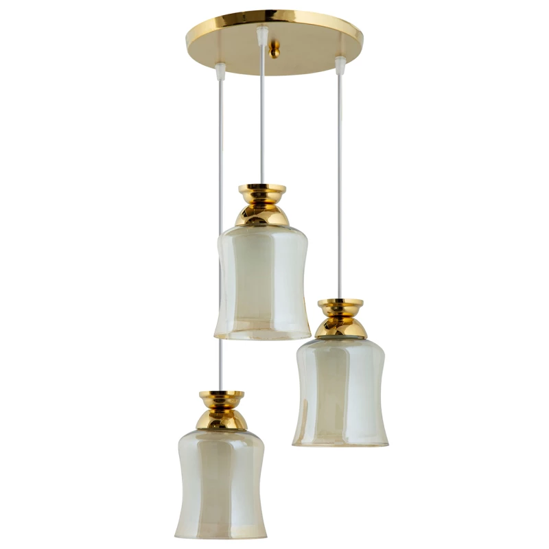 چراغ آویز چشمه نور کد A1279-3H-طلایی