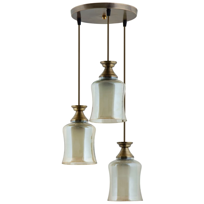 چراغ آویز چشمه نور کد A1280-3H-A-سبز زیتونی