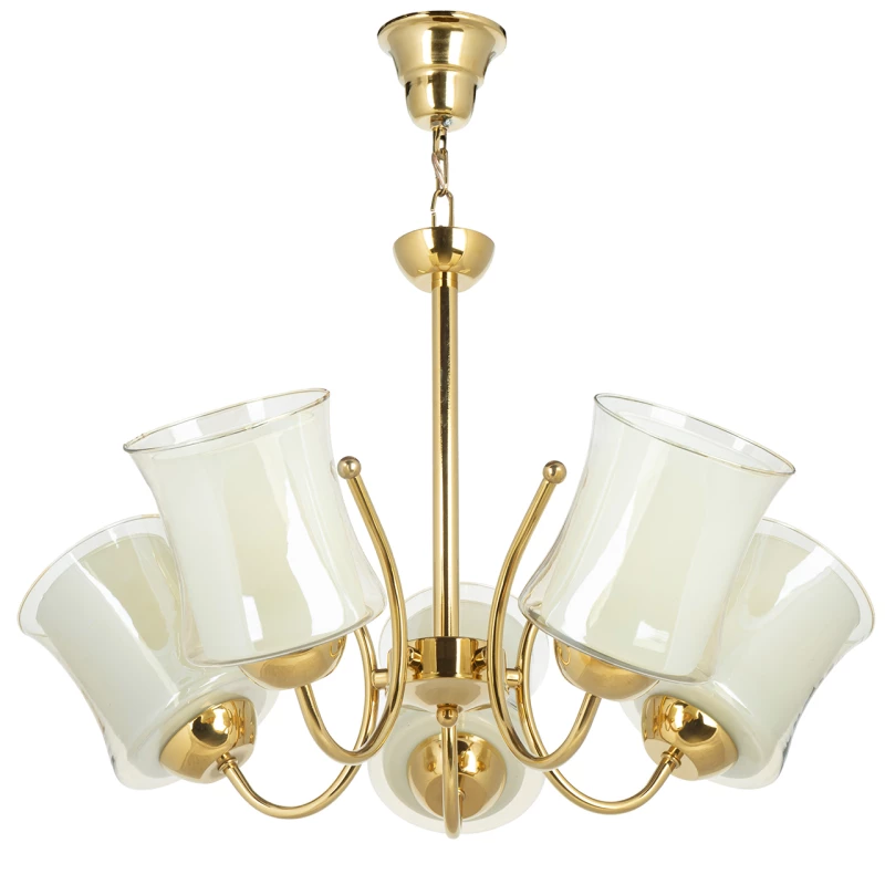 لوستر 5 شعله چشمه نور کد A825-5-G-طلایی