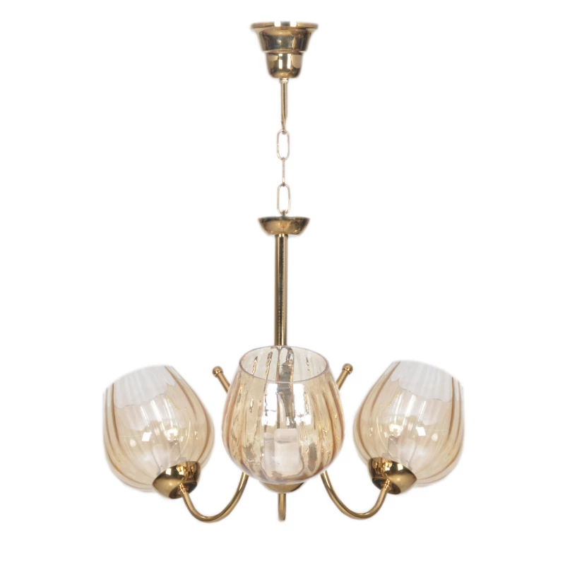 لوستر سه شعله چشمه نور کد AB805-3-طلایی