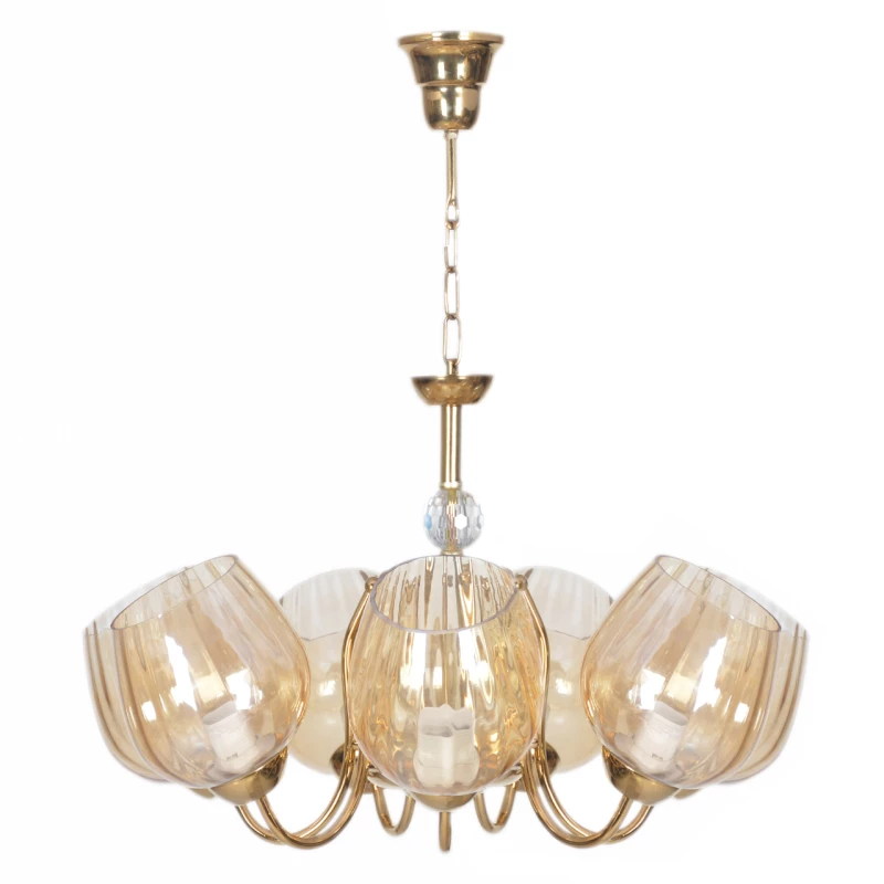 لوستر هفت شعله چشمه نور کد AB807-7-طلایی لوستر هفت شعله چشمه نور کد AB807-7-طلایی