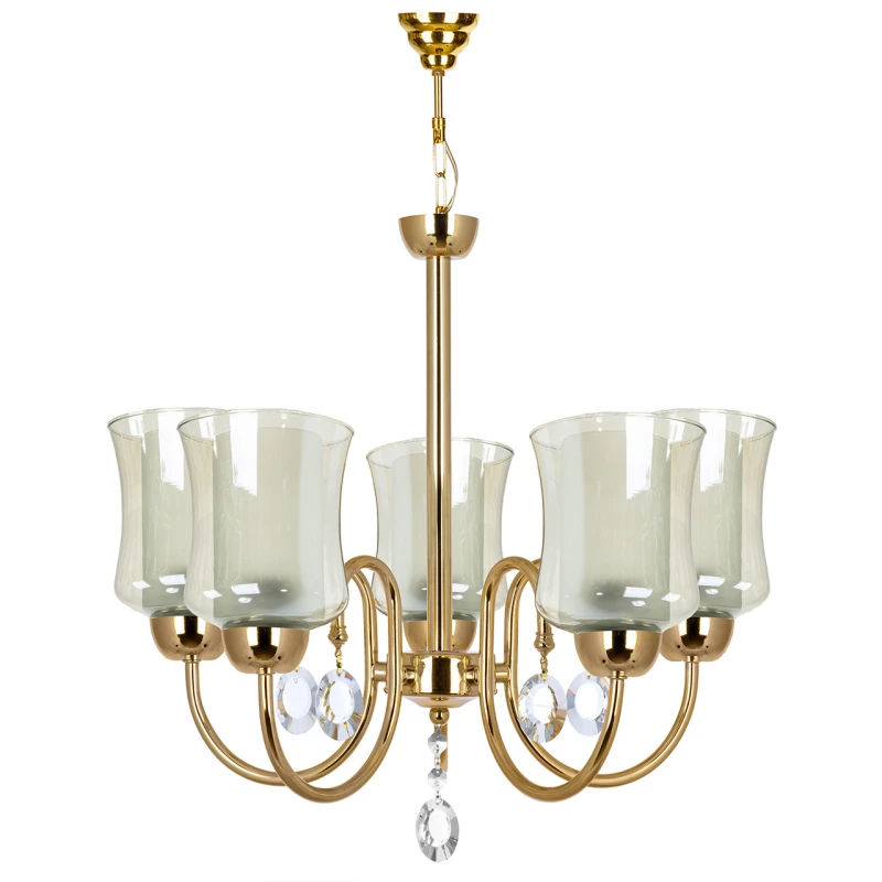 لوستر آویز پنج شعله چشمه نور کد A811-5-O-کروم