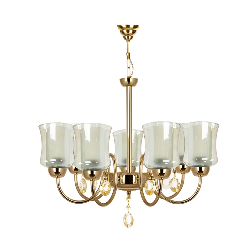 لوستر 7 شعله چشمه نور کد 811.7-طلایی