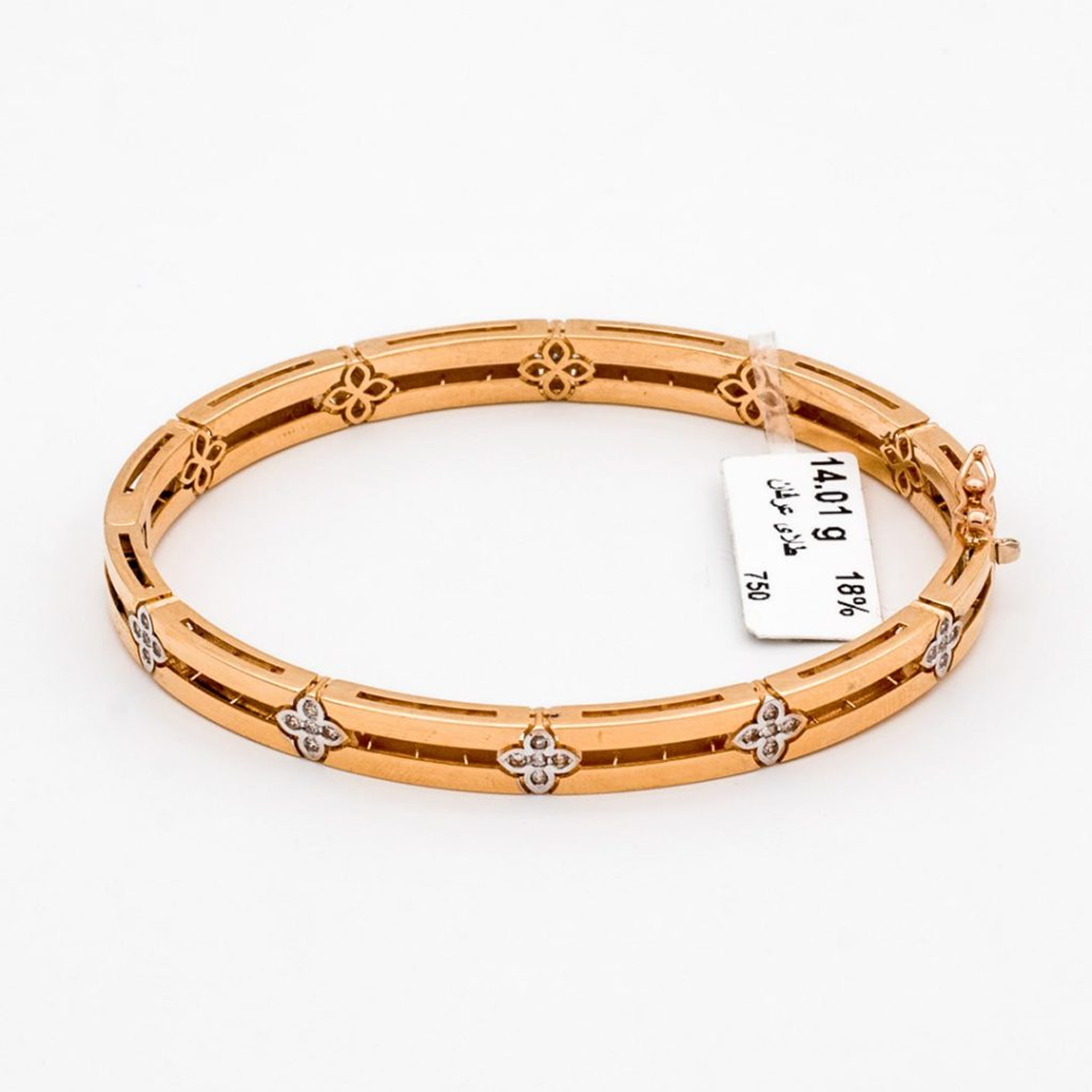 دستبند طلا زنانه گالری طلا عرفان مدل جلوا RC کد 2554-14.01