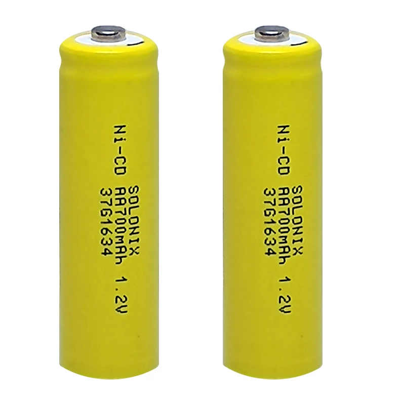 باتری شارژی قلمی سولونیکس مدل صنعتی Ni-Cd مجموعه 2 عددی-تک رنگ