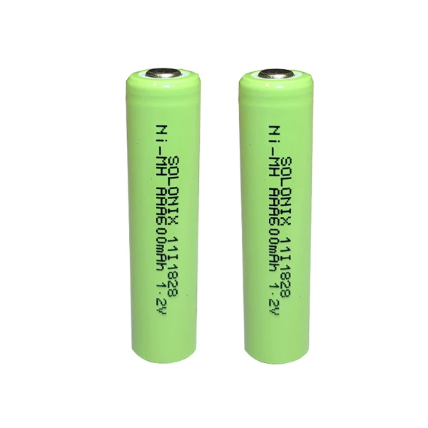 باتری نیم قلمی قابل شارژ سولونیکس مدل Ni-MH 600mAh FLAT مجموعه 2 عددی-سبز