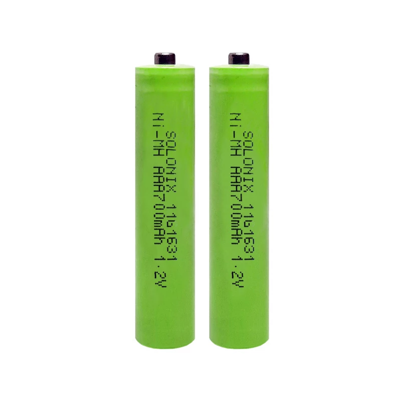 باتری شارژی نیم قلمی سولونیکس مدل صنعتی مجموعه 2 عددی-سبز