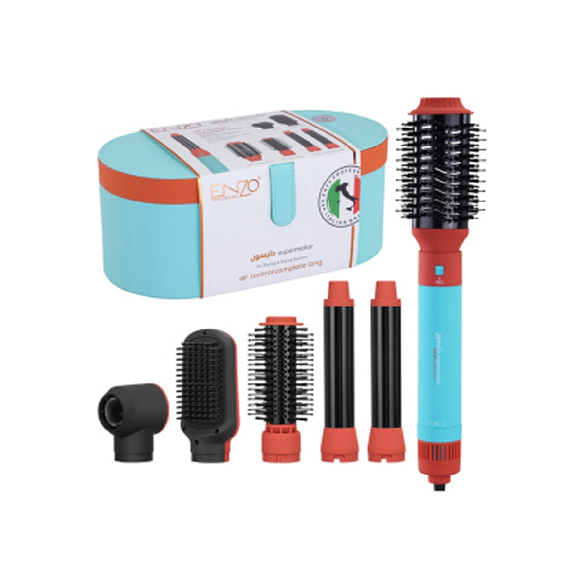 سشوار انزو مدل airwrap Complete Long EN-4133-آبی نارنجی