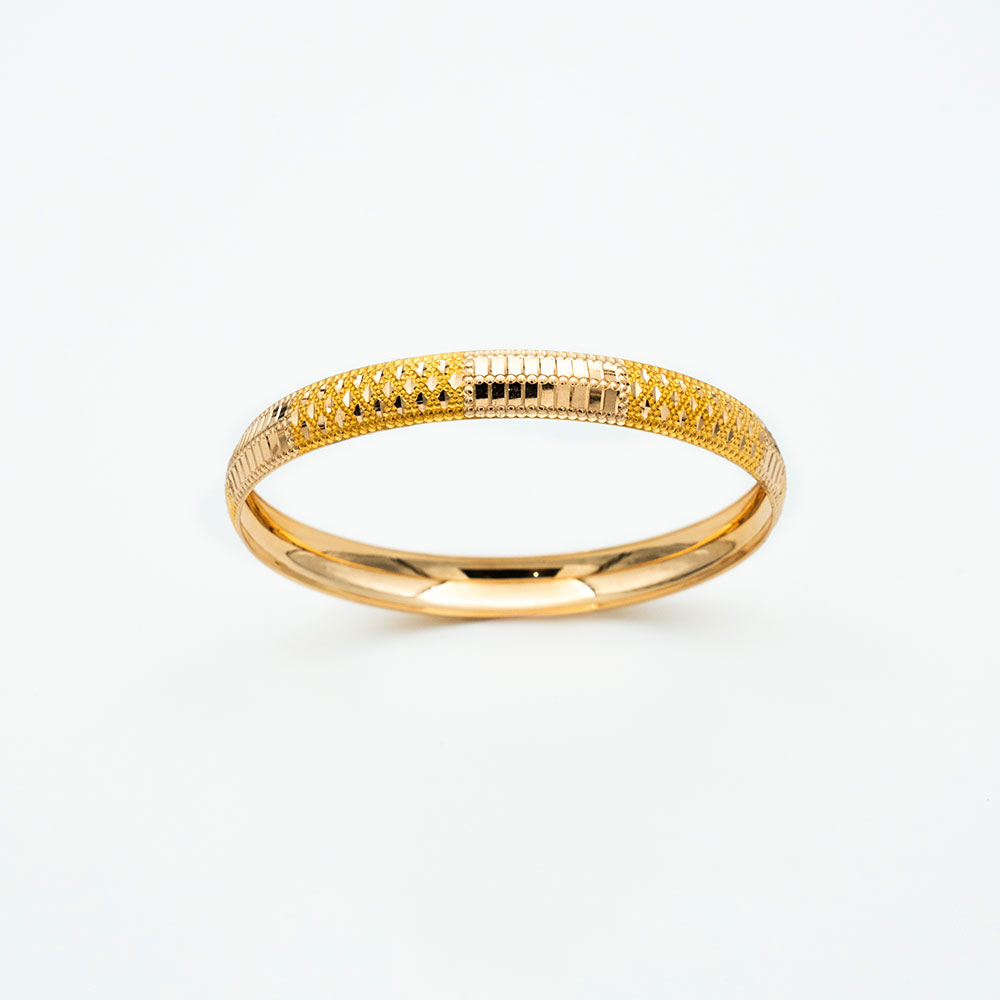 النگو طلا 18 عیار گالری طلا عرفان پهن مدل فلاور 5060 کد 3004