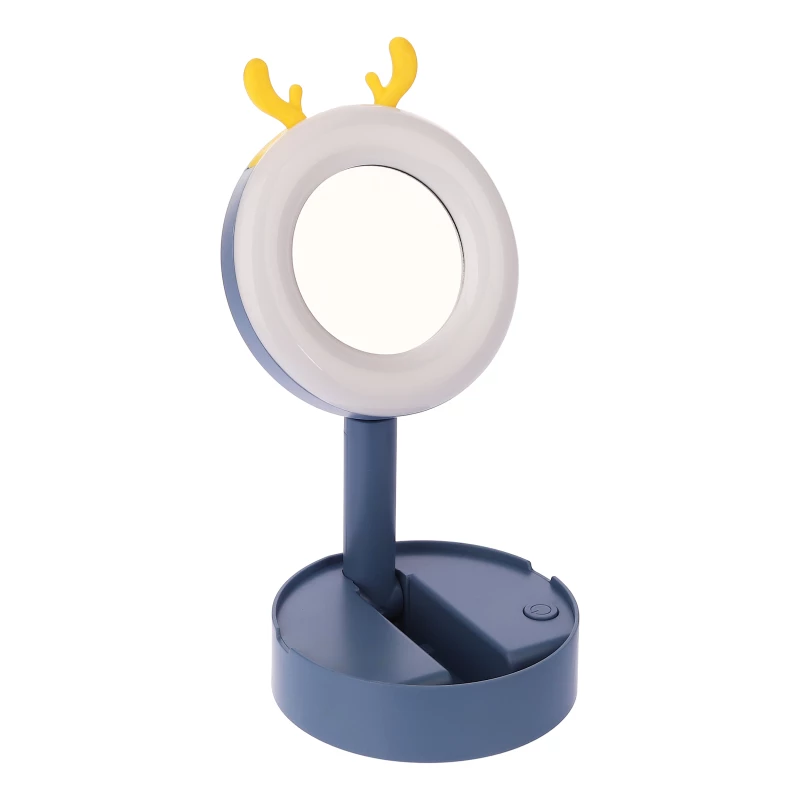 آینه آرایشی رینگ لایت دار مدل NO.0838-سرمه ای