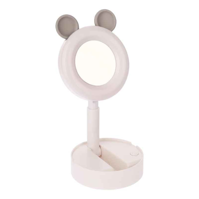 آینه آرایشی رینگ لایت دار مدل NO.0838-4-سفید