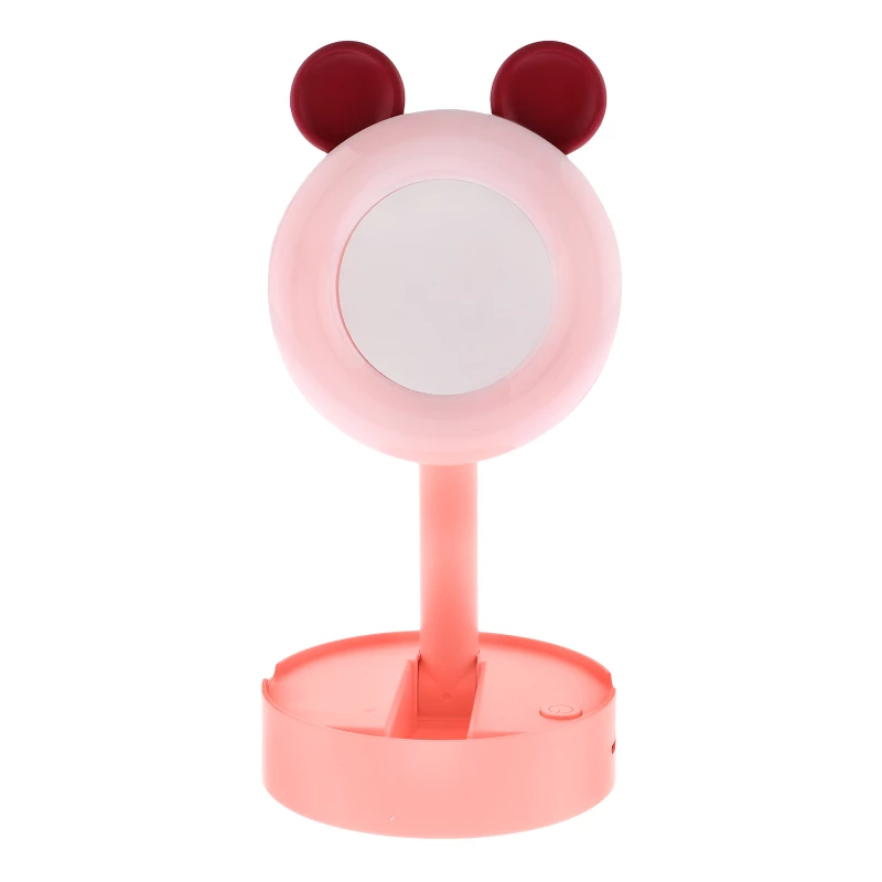 آینه آرایشی رینگ لایت دار مدل S-04-صورتی