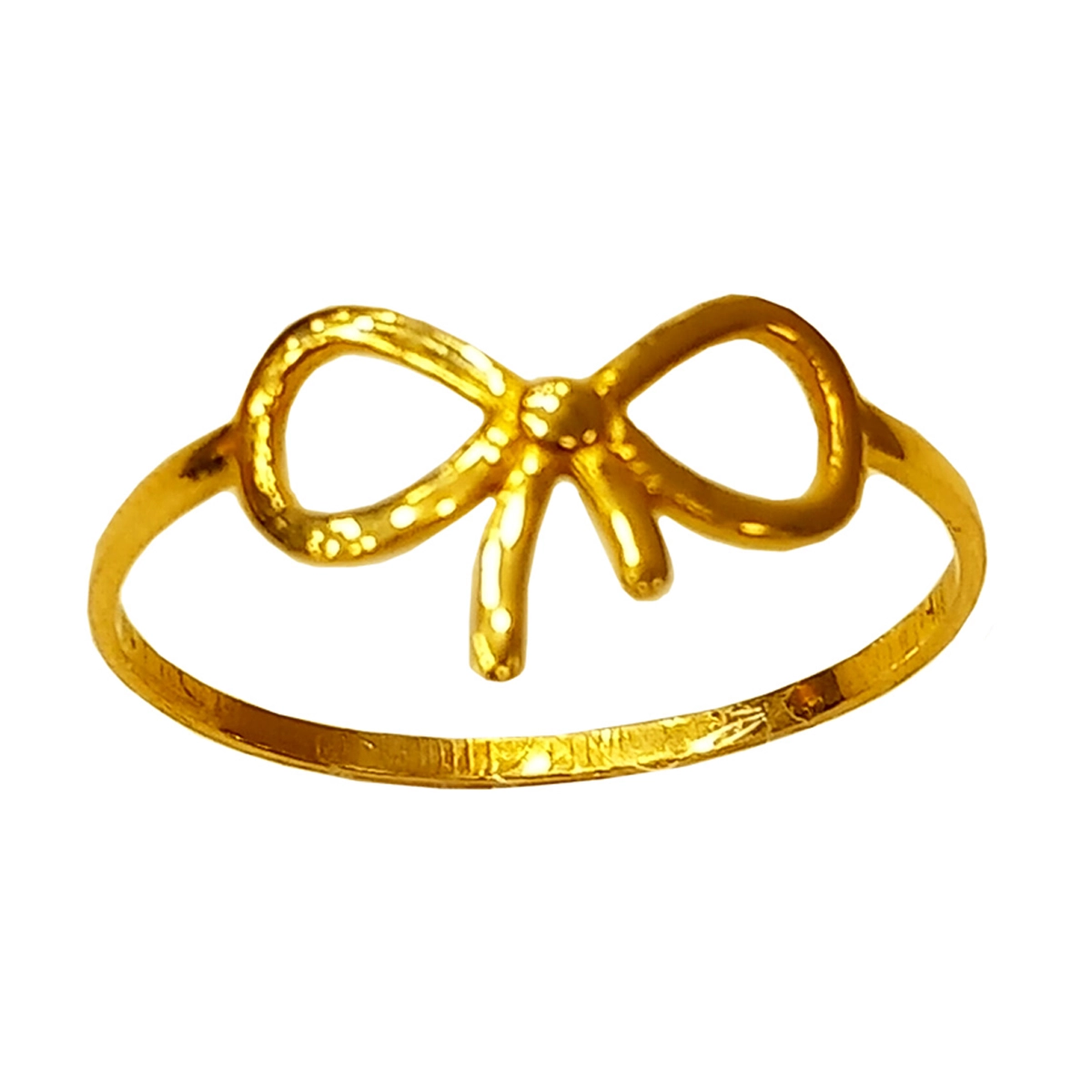 انگشتر طلا 18 عیار زنانه طرح پاپیون کد R114 سایز 17.12-0.86