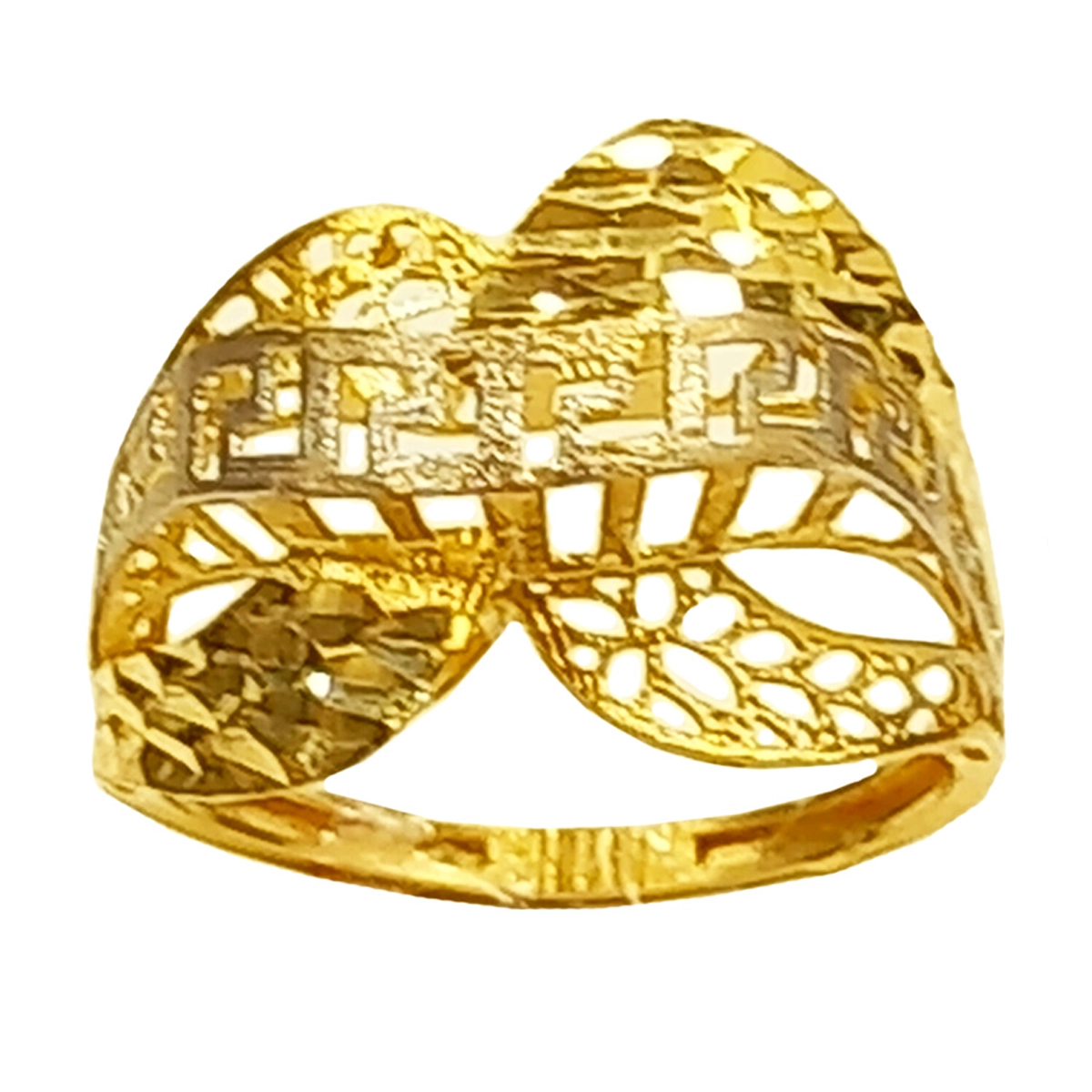 انگشتر طلا 18 عیار زنانه طرح ورساچ کد R119 سایز 17.73-2.11