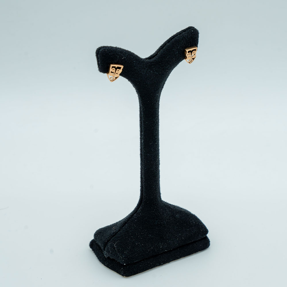 گوشواره طلا 18عیار گالری طلا عرفان مدل میخی کد1071