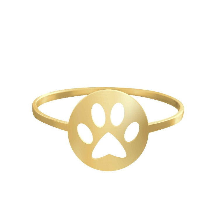 انگشتر طلا 18 عیار زنانه شمیم گلد گالری کد AA21 طرح پنجه گربه