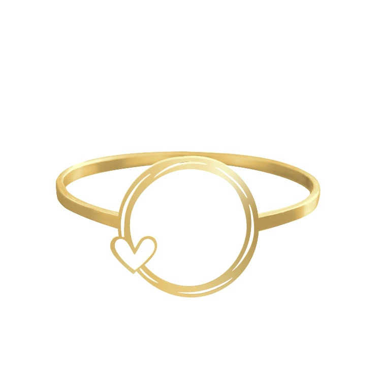 انگشتر طلا 18 عیار زنانه شمیم گلد گالری کد AA57 طرح قلب