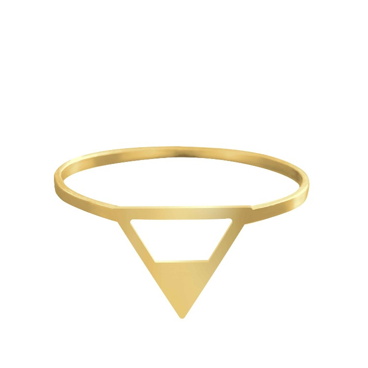 انگشتر طلا 18 عیار زنانه شمیم گلد گالری کد AA69 طرح مثلث انگشتر طلا 18 عیار زنانه شمیم گلد گالری کد AA69 طرح مثلث