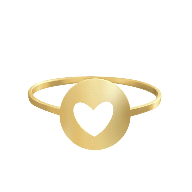 انگشتر طلا 18 عیار زنانه شمیم گلد گالری کد AA17 طرح قلب