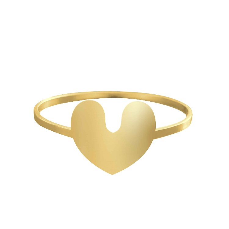 انگشتر طلا 18 عیار زنانه شمیم گلد گالری کد AA42 طرح قلب