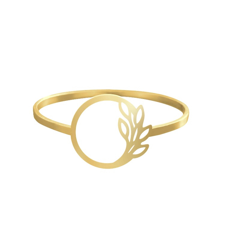 انگشتر طلا 18 عیار زنانه شمیم گلد گالری کد AA 74 طرح گندم